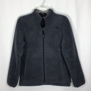 The North Face Charcoal Full-Zip Fleece Sherpa Jacket